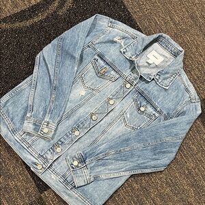 Old Navy Light Blue Distressed Denim Jacket